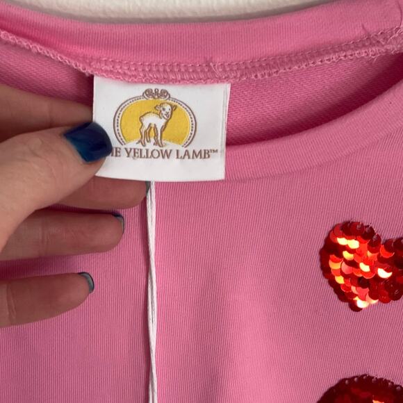 THE YELLOW LAMB Tabby Top with Hearts NWT size 8 - Picture 6 of 8